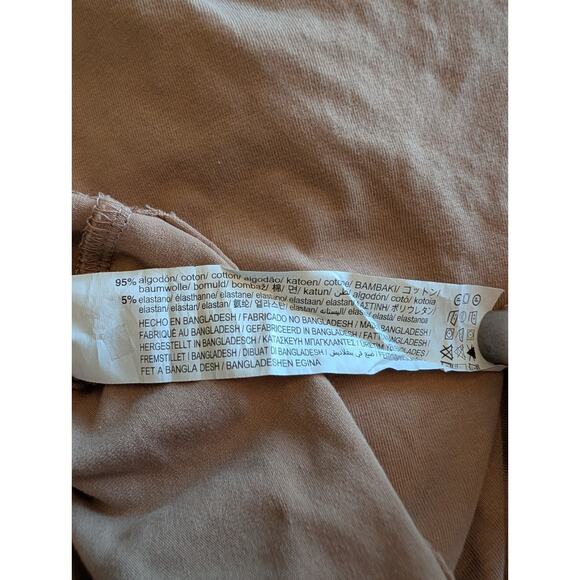 Zara Tan Sleeveless Crop Top xl NWOT Boho Monochromatic Form Fitting - Picture 5 of 5
